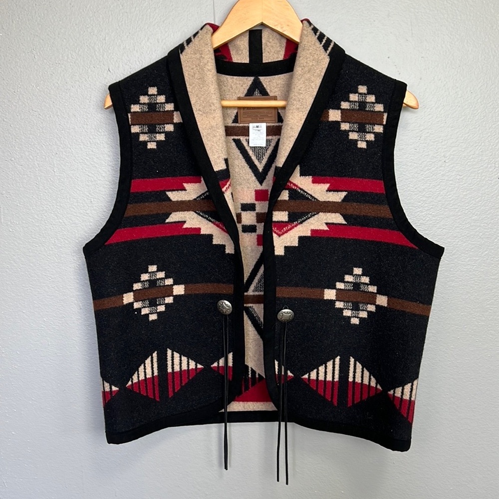 Pendleton Aztec Print Wool Vest